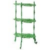 Lyari Cast Iron 3 Tier Plant Shelf, Green