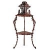 Serosa Cast Iron 3 Tier Corner Plant Shelf, Rust