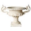 Campelle Cast Iron Garden Urn, Distressed White