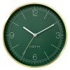 NeXtime Bolero Metal Frame Round Wall Clock, 25cm, Green