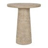 Logan Cement Round Pedestal Side Table
