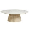 Melrose Marble Top Round Coffee Table, 102cm