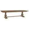 Calverton Mahogany Timber Trestle Dining Table, 244cm, Antique French Oak