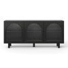 Black / Fluted Glass