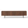 Linea Wooden 4 Door TV Unit, 200cm, Light Walnut