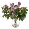Rogue Artificial Lilac Garden Mix in Keyla Vase, Large