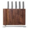 Global UKU 6 Piece Knife Block Set, Walnut