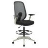 Buro Force Mesh Back Fabric Drafting Chair, Black / Light Grey