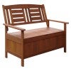 Barossa Shorea Timber Outdoor Storage Bench, 120cm