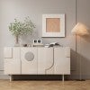 Alvero Engineered Stone Top 4 Door Sideboard, 140cm