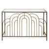 Achmony Mirror Topped Iron Console Table, 120cm