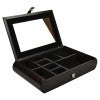 Elane Leather Jewellery Box, Dark Brown
