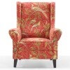 Red Chinoiserie Pheasant Fabric