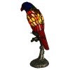 Hypatia Tiffany Style Stained Glass Single Parrot Statue Table Lamp