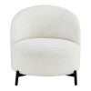 Owen Boucle Fabric Lounge Chair, White