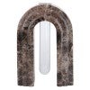 Lumira Marble & Glass Arch Vase, Dark Coffee