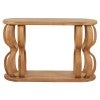 Amalfi Billow Mango Wood Oval Console Table, 120cm