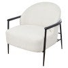 Amalfi Miles Fabric & Metal Armchair, Cream / Black
