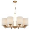 Argos Fabric & Iron Pendant Light, 8 Light, Ivory / Antique Gold