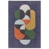 Asiatic Matrix Statement Hand Tufted Designer Wool Rug, 160x230cm, Navy