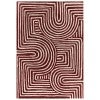 Asiatic Reef Curve Hand Tufted Designer Wool Rug, 120x170cm, Plum