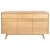 Ipswich Tasmanian Oak Timber 3 Door Buffet Table, 150cm