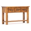 Narooma New Zealand Pine Timber Console Table, 137cm