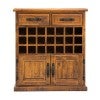 Narooma New Zealand Pine Timber 2 Door 2 Drawer Wine Rack