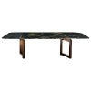 Aurelian Marble & Stainless Steel Dining Table, 180cm