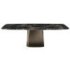 Bravino Marble & Stainless Steel Dining Table, 220cm