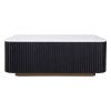 Mason Marble & Oak Coffee Table, 100cm, Black