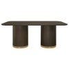 Eli Wooden Dining Table, 200cm, Smoked Oak