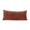 Loches Cotton Velvet Long Lumbar Cushion Cover (Insert Not Incl), Brick