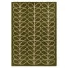 Orla Kiely Linear Stem Hand Tufted Designer Wool Rug, 180x120cm, Olive