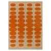 Orla Kiely Optical Oval Hand Tufted Designer Wool Rug, 180x120cm, Orange / Sand