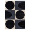 Orla Kiely Spot Square Hand Tufted Designer Wool Rug, 180x120cm, Blue / Navy