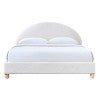 Archie Boucle Fabric Platform Bed, Queen, White