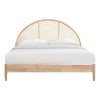 Avery Arch Timber & Rattan Platform Bed, Queen