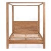 Floro Teak Timber Four Post Bed, King, Natural