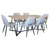 Natural / Black Table, with Ivory Chair