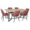 Natural / Black Table, with Russet Chair