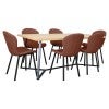 Natural / Black Table, With Russet Chair
