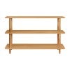 Aria Wooden Low Display Shelf, Large, Oak
