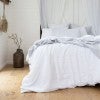 Bambury French Flax Linen Quilt Cover Set, Double, White