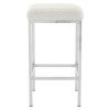 White Boucle Fabric / Chrome