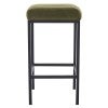 Olive Velvet Fabric / Black