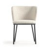Alamo Boucle Fabric Dining Chair, White