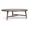 Camier Wooden Round Coffee Table, 110cm, Walnut
