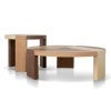 Venelope 2 Piece Wooden Round Nested Coffee Table Set, 100/60cm
