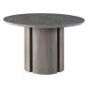 Corwyn Artificial Marble Top Round Dining Table, 120cm